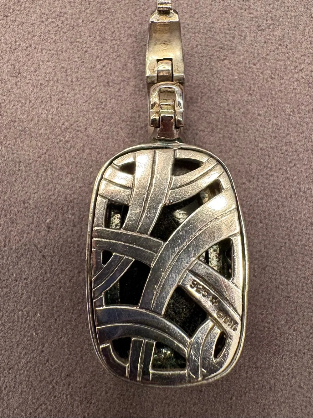 David Yurman Onyx & Diamond Albion Enhancer Pendant
